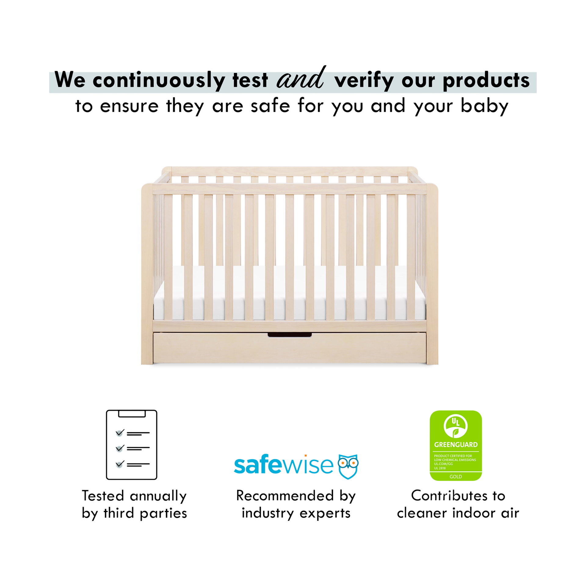 Carter's by DaVinci Colby 4in1 Convertible Crib with Trundle Drawer