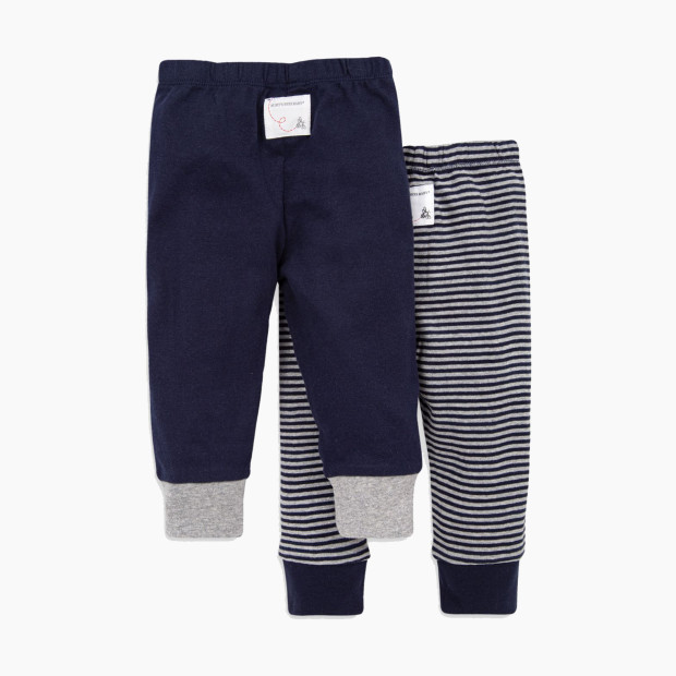 Burt's Bees Baby Organic Footless Pants (2 Pack) - Midnight, 3-6 Months.