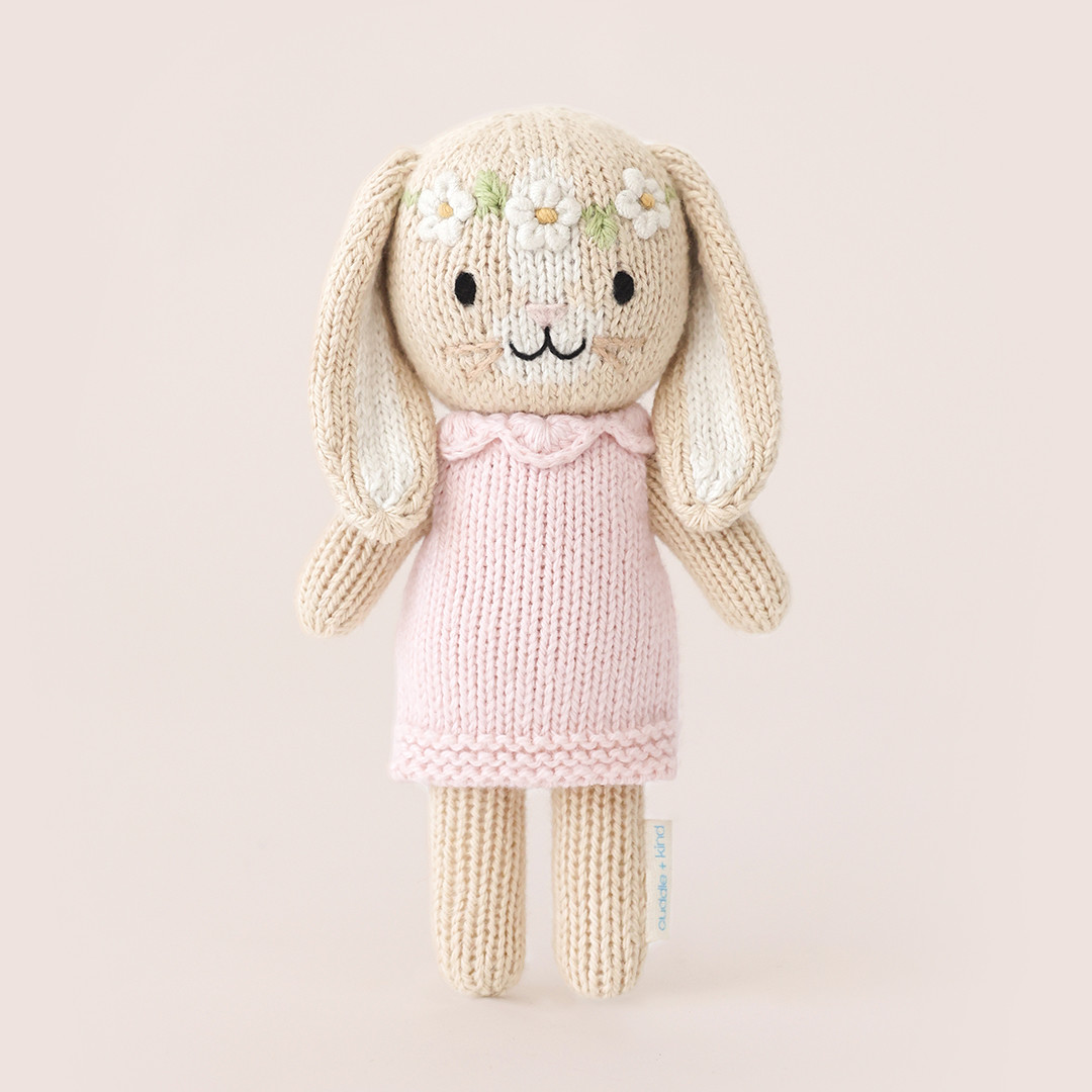 cuddle+kind Tiny Hand-Knit Doll - Hannah The Bunny.