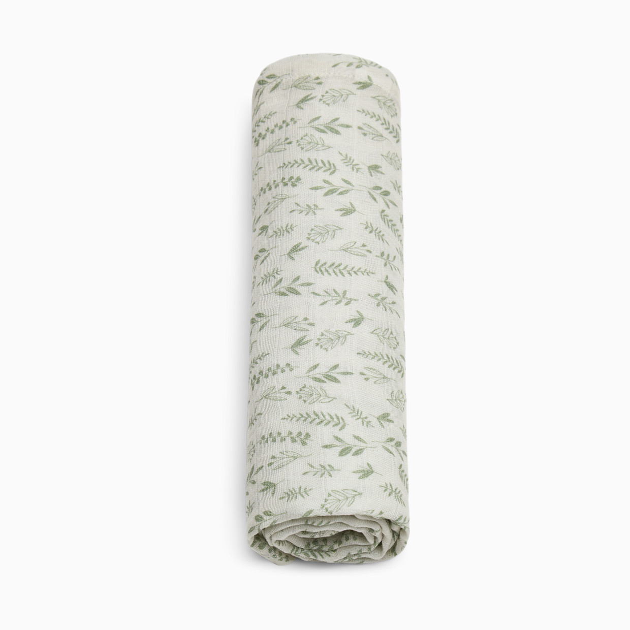 Tiny Kind Organic Cotton Muslin Swaddle Blanket - Multi Leaf Sage.