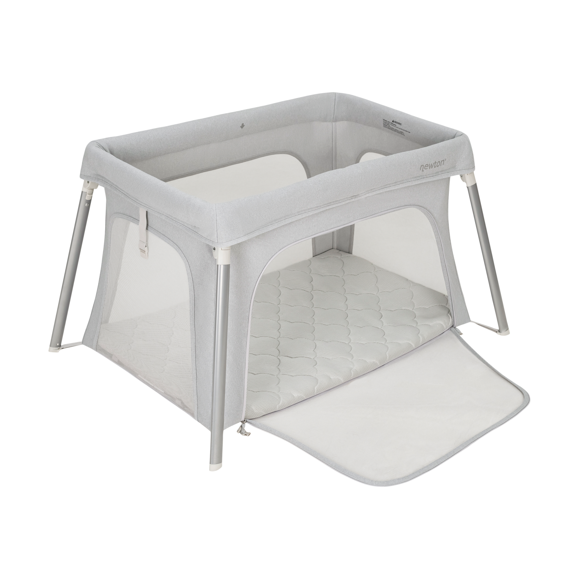 Newton Baby Compact Travel Crib & Play Yard with Sheets Bundle - Grey.