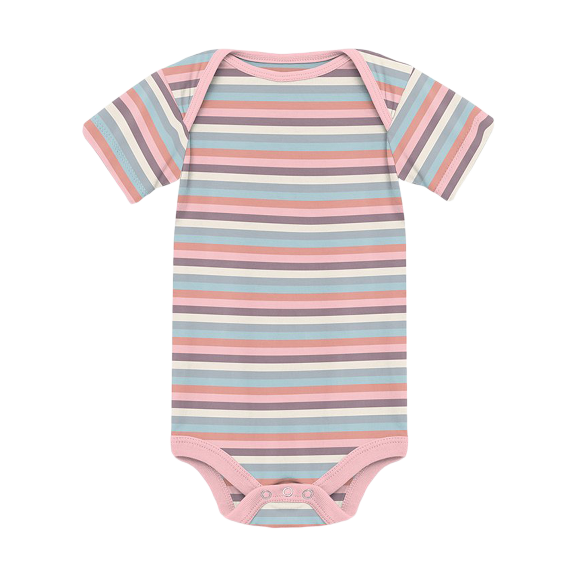 KicKee Pants Print Short Sleeve One Piece Set of 2 Spring Bloom