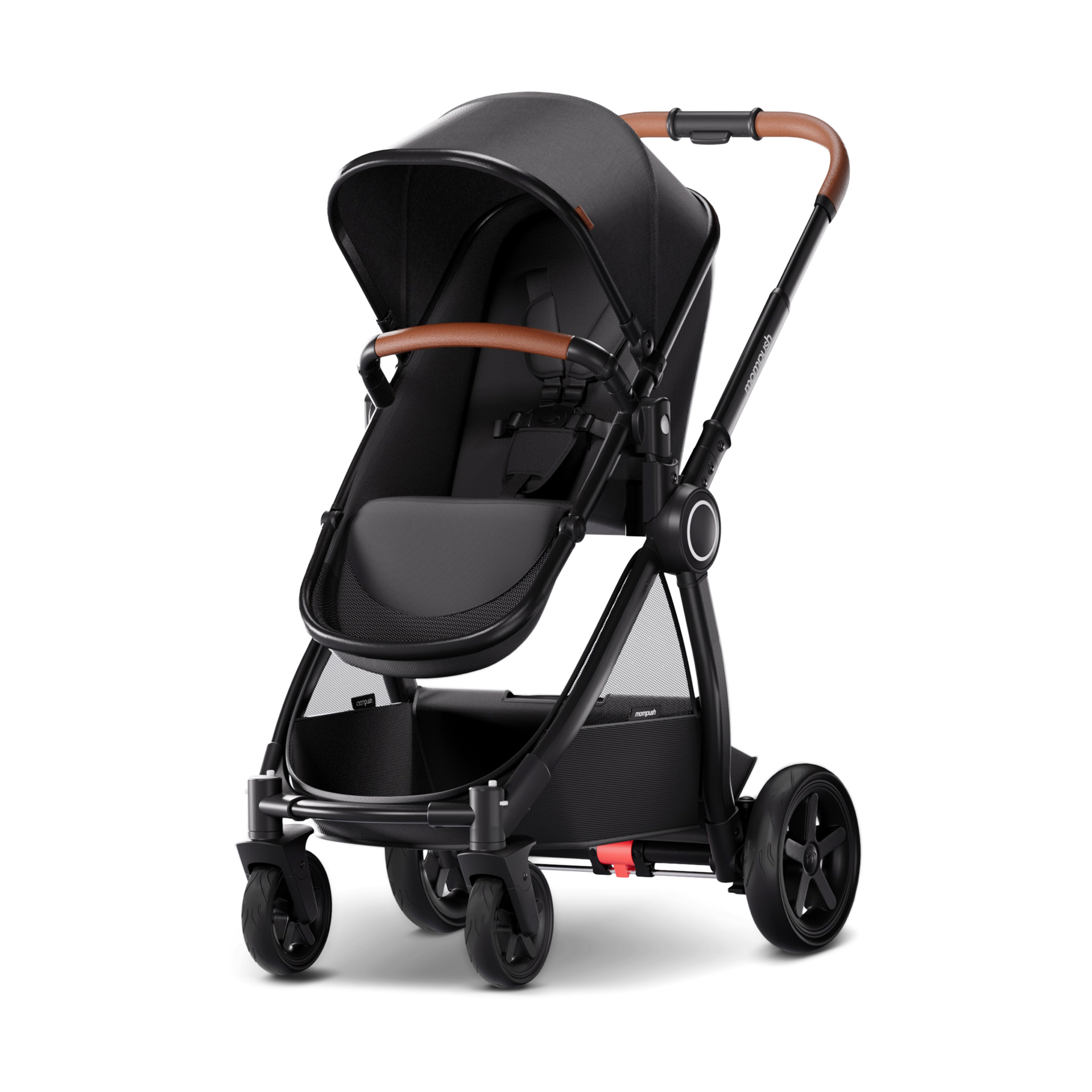 Mompush Ultimate 2 Seat Stroller - Black.