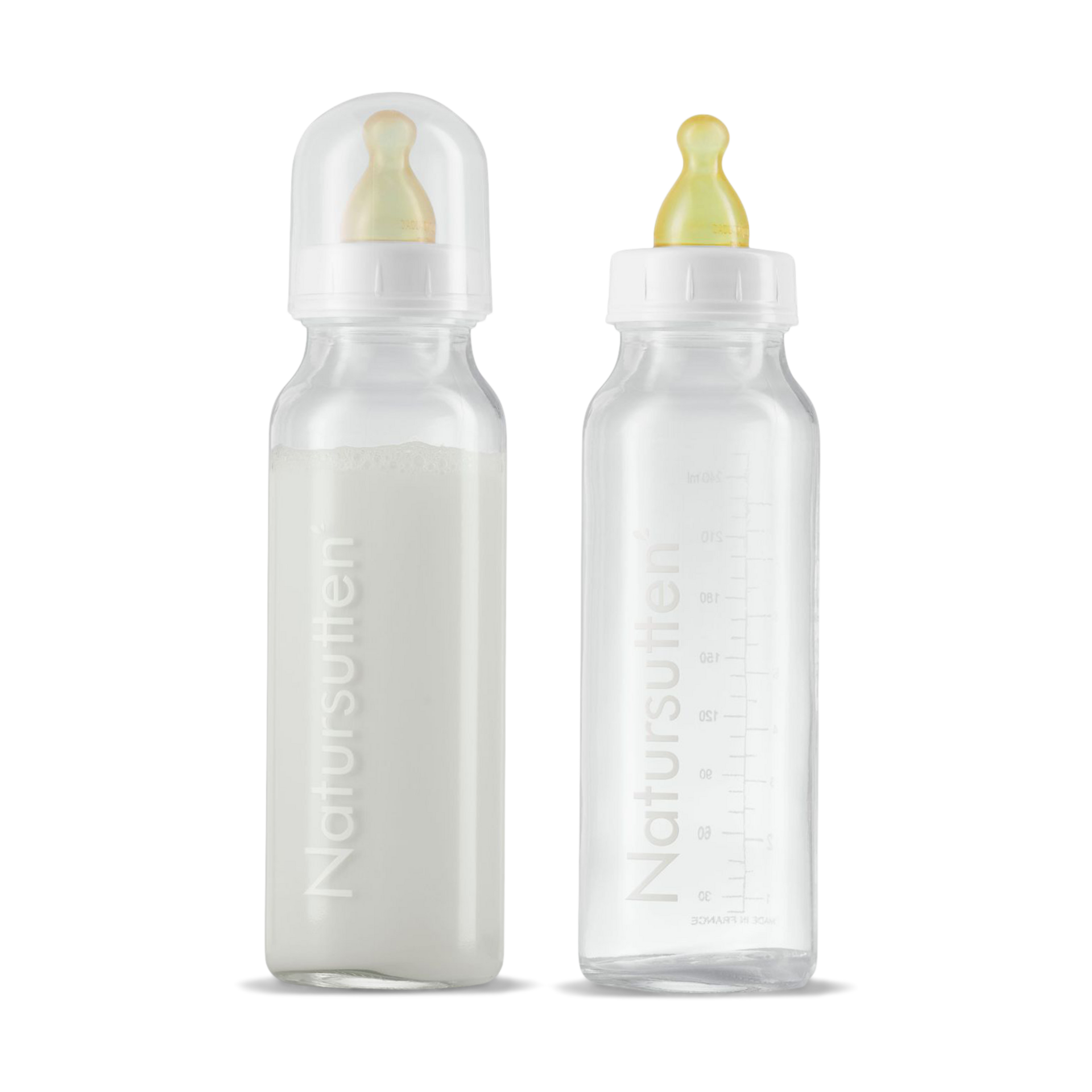 Natursutten Glass Baby Feeding Bottle with Natural Rubber Nipple