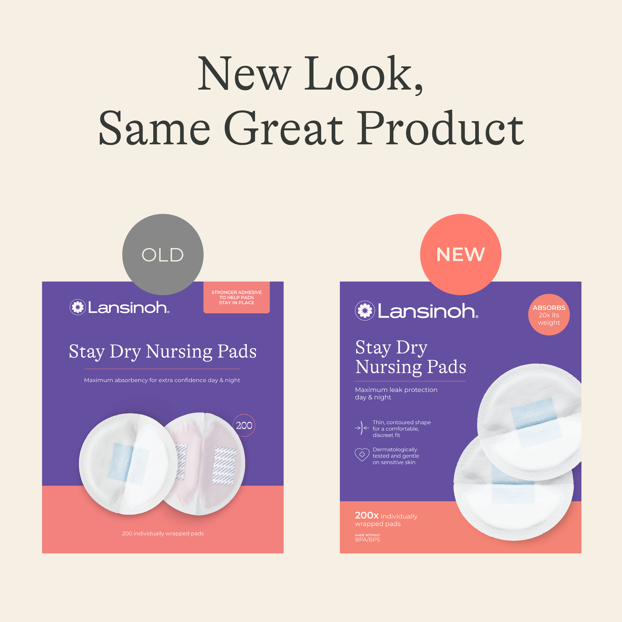 Lansinoh Stay Dry Disposable Nursing Pads - 200.