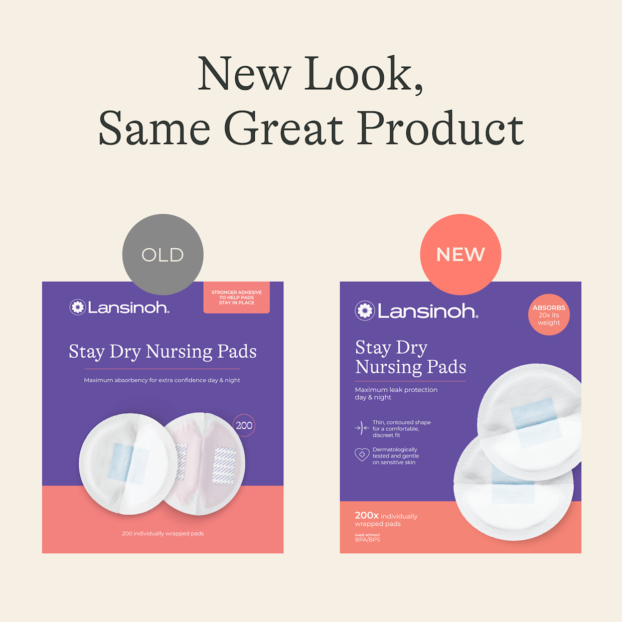 Lansinoh Stay Dry Disposable Nursing Pads - 200.