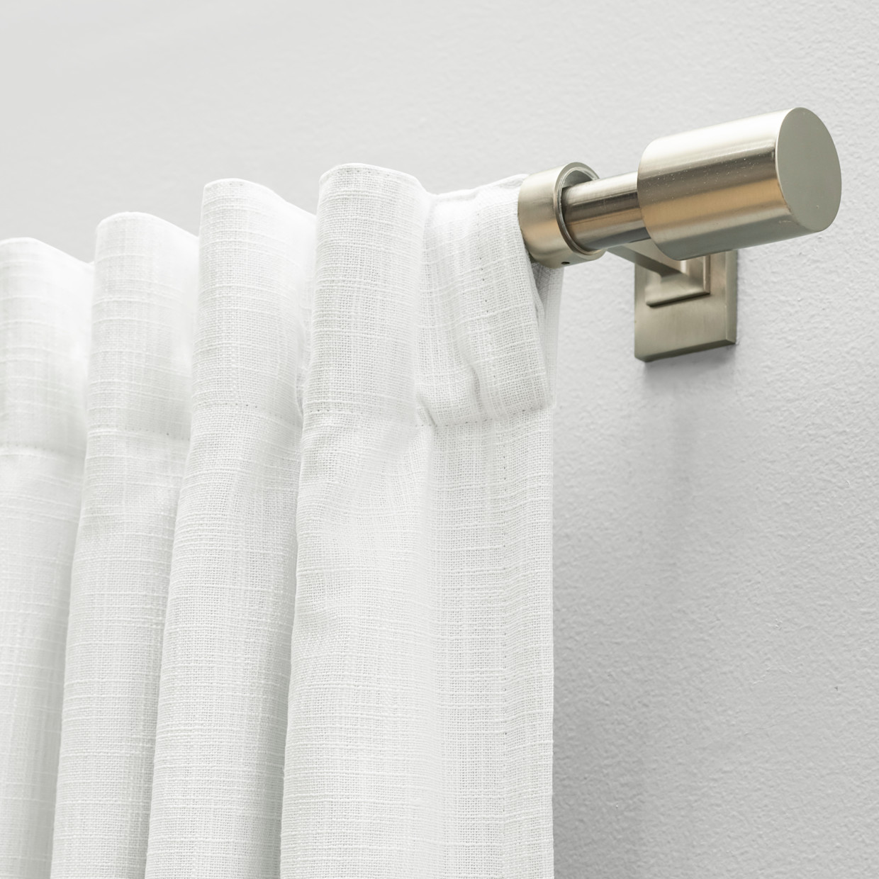 Ricardo Trading Haven Blackout Linen Curtain Panel - White, 52"W X 96"L.