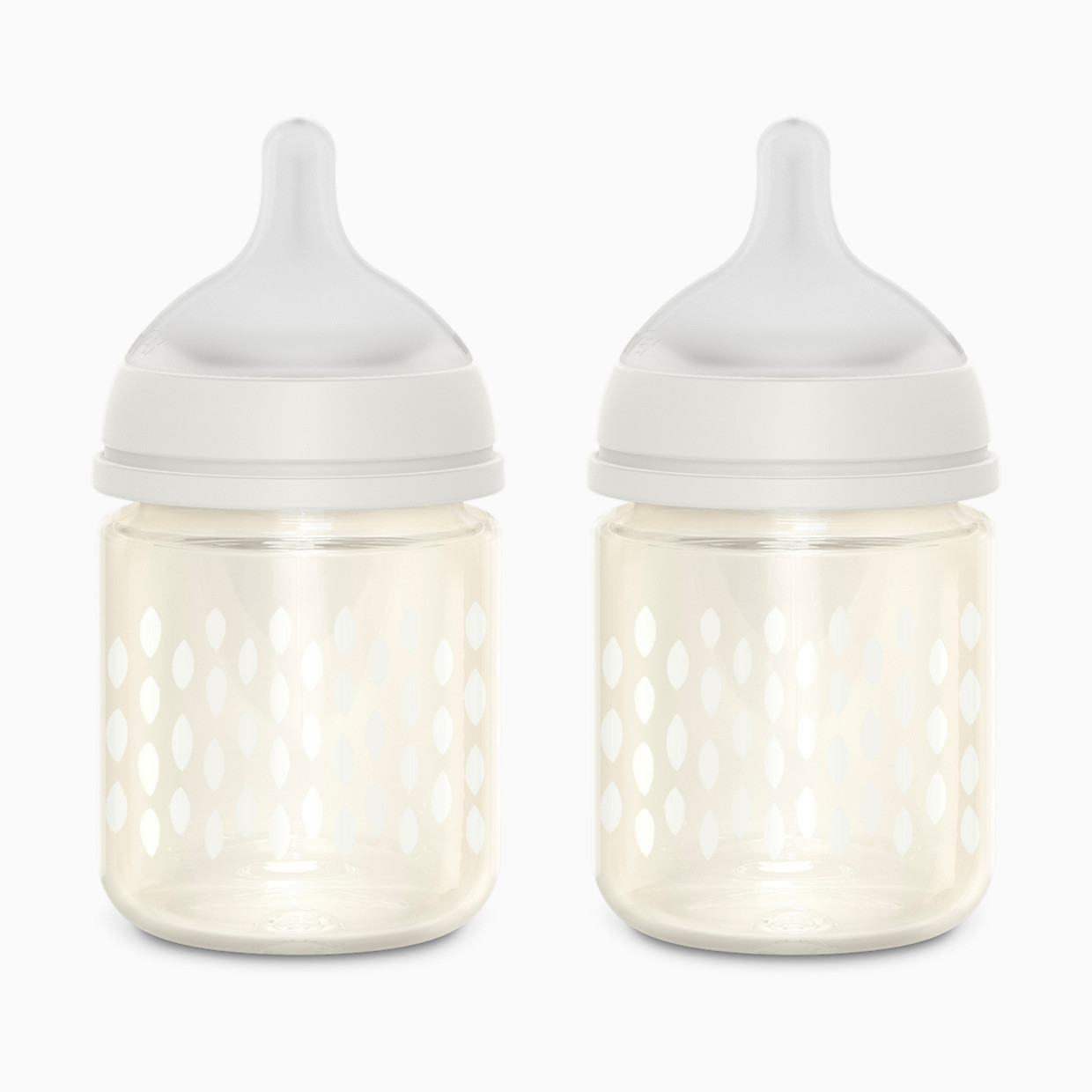 Suavinex Bonhomia Anti-Colic Glass Baby Bottle 2 Pack - Beige, 4 Oz.