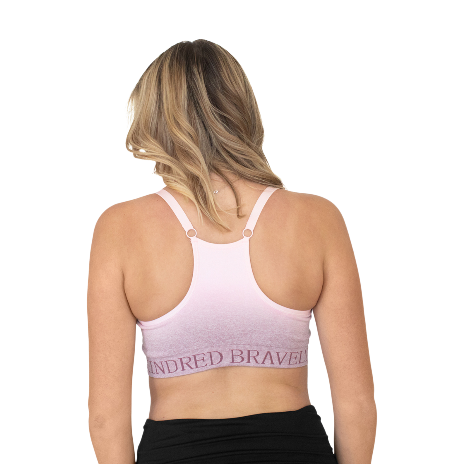 Kindred Bravely Sublime Hands-Free Pumping & Nursing Sports Bra - Ombre Purple, Medium.