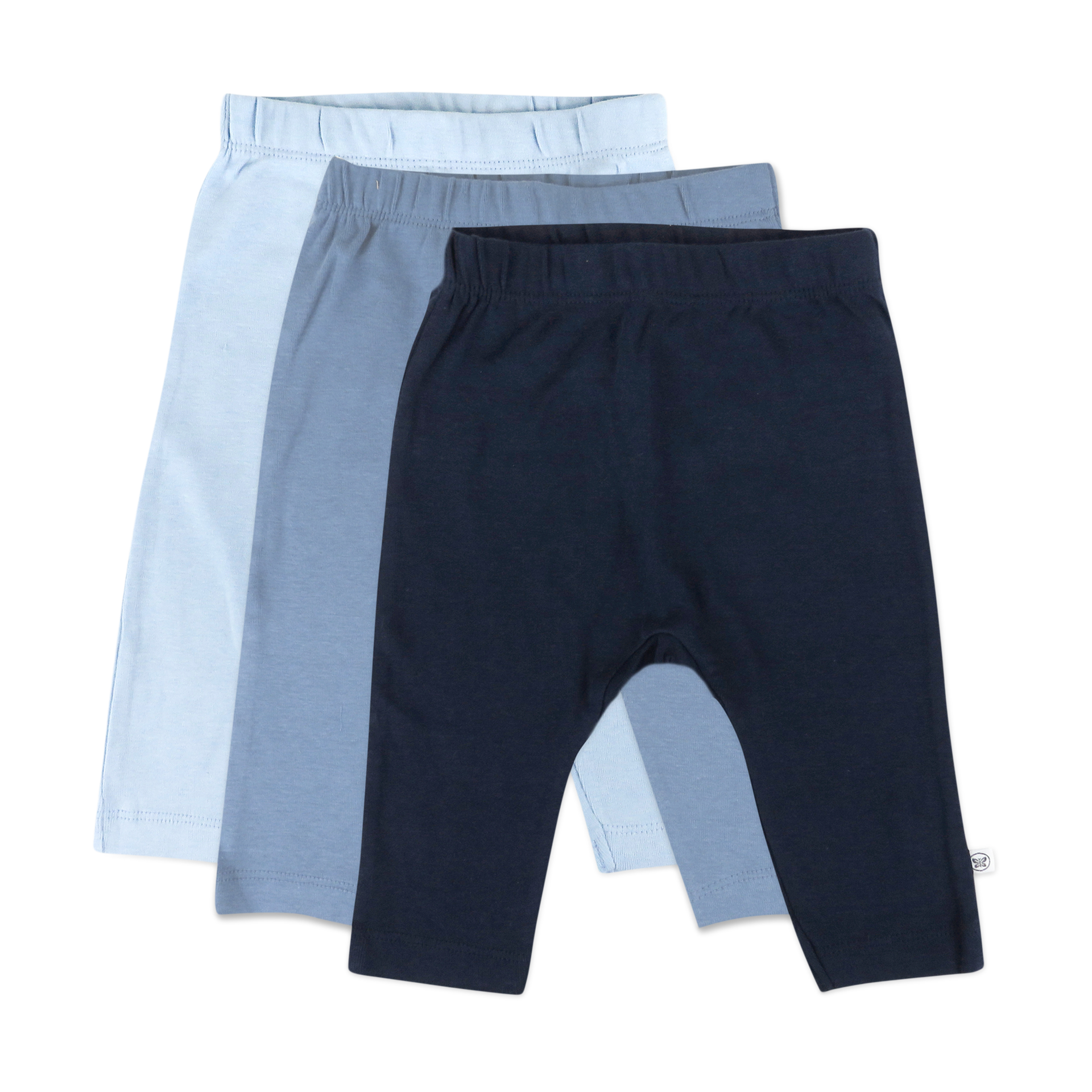 Honest Baby Clothing 3Pack Organic Cotton Cuffless Harem Pants Blue Ombre, 03 M Babylist Shop