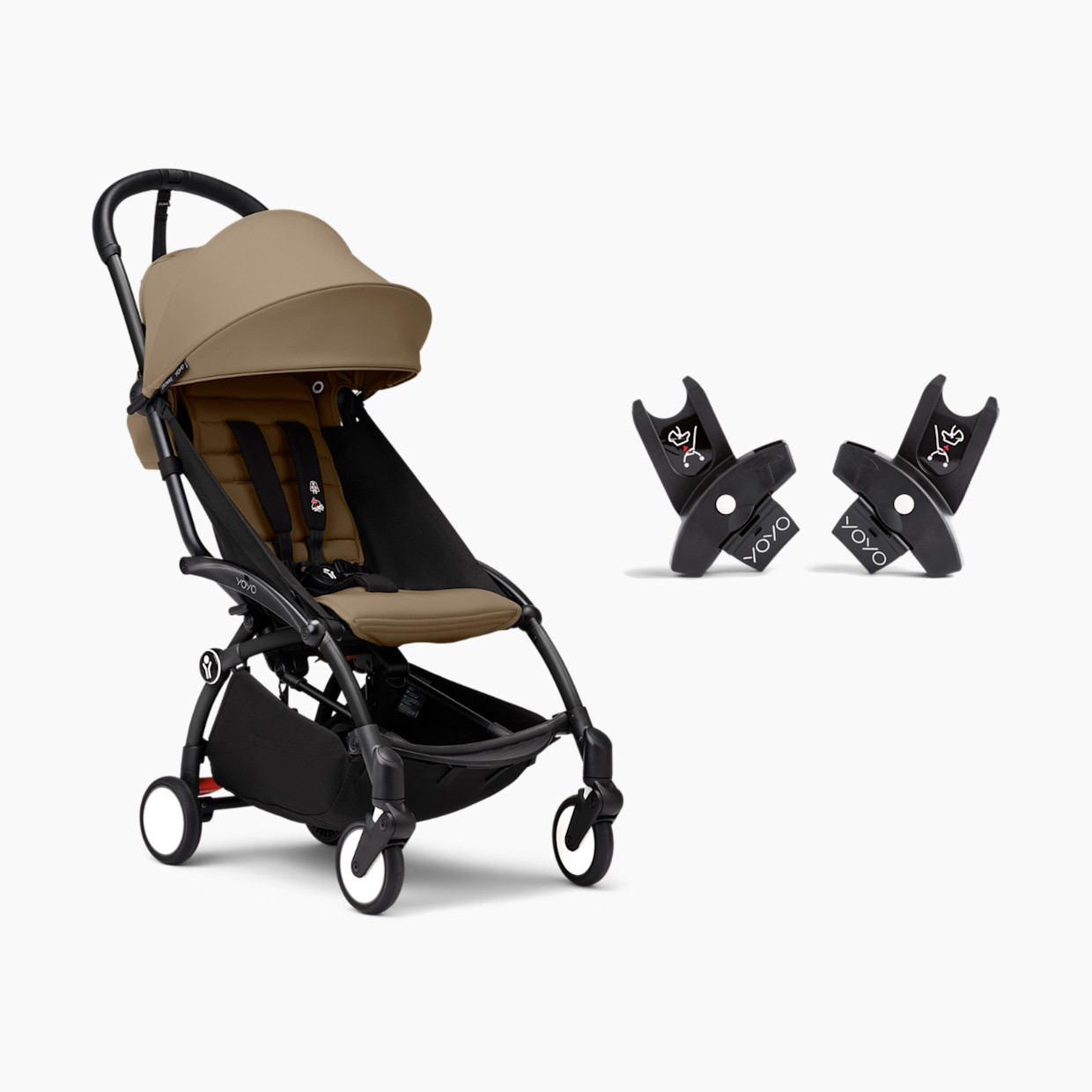 Stokke YOYO³ and Car Seat Adapter Bundle - Toffee.