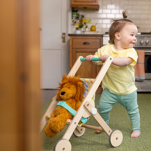 Lovevery The Buddy Stroller, Wooden Doll Stroller.