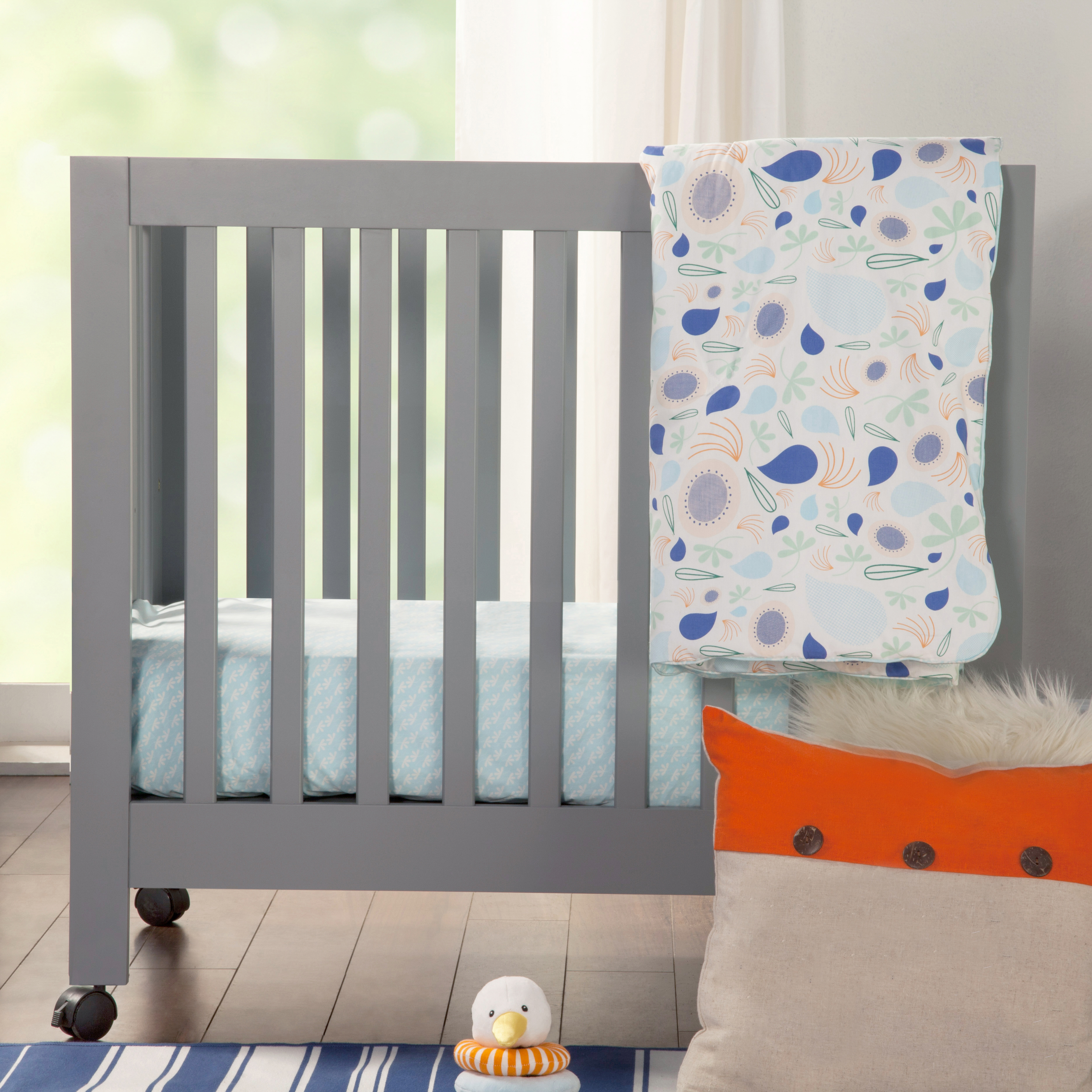 babyletto Origami Mini Crib Grey Babylist Shop
