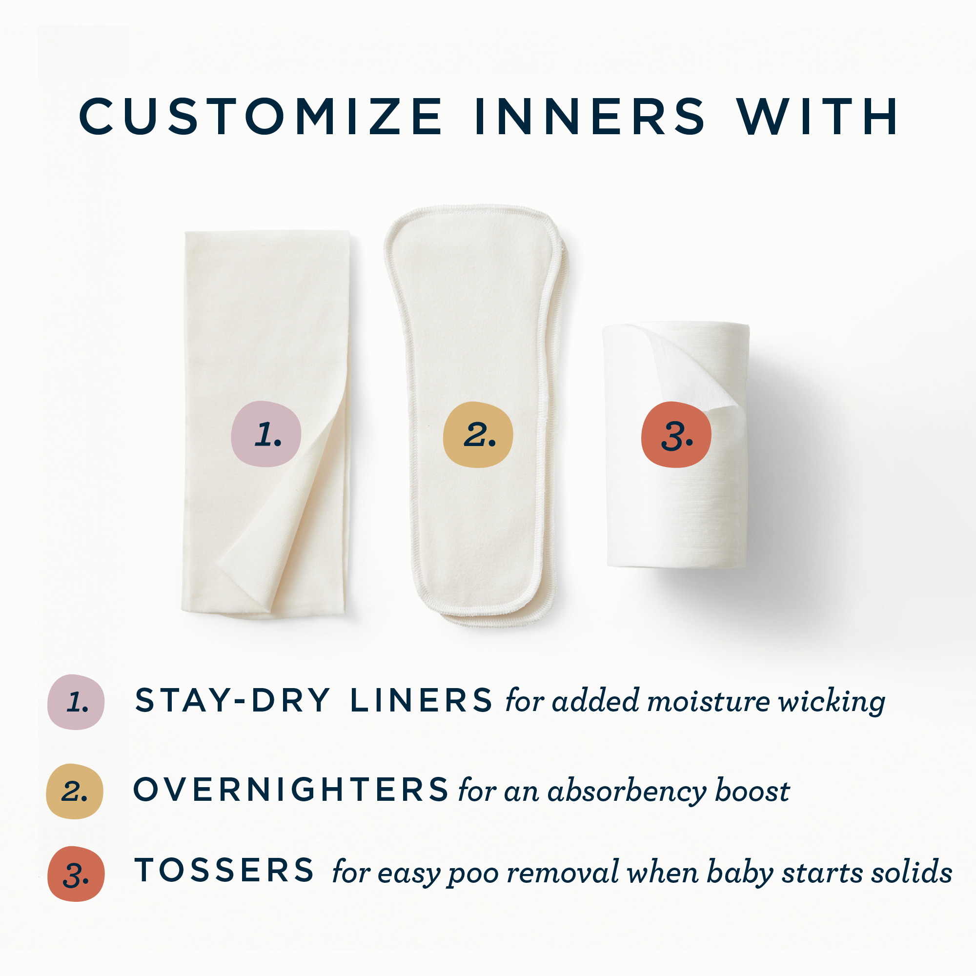 Esembly Stay-Dry Cloth Diaper Liners.