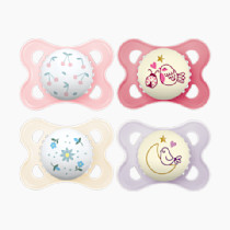 MAM Original Day & Night Pacifiers, Binky Pacifier for 0-6 Months, BPA-Free Silicone, Glows in The Dark, Best for Newborn Babies, Developed with Medical Experts, 4 Count Binkies