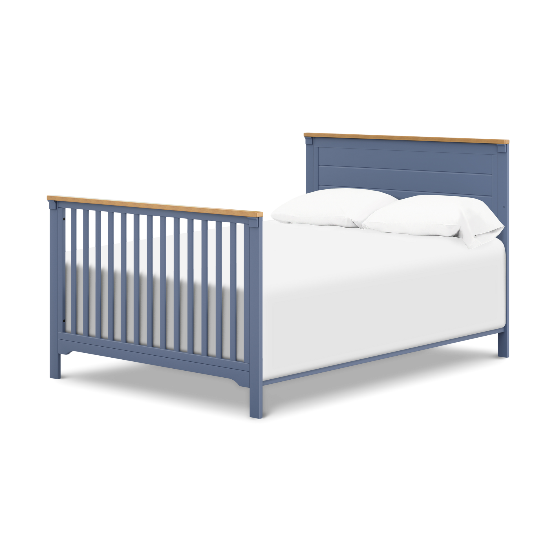 daVinci Shea 4-in-1 Convertible Crib - Cove Blue/Honey.