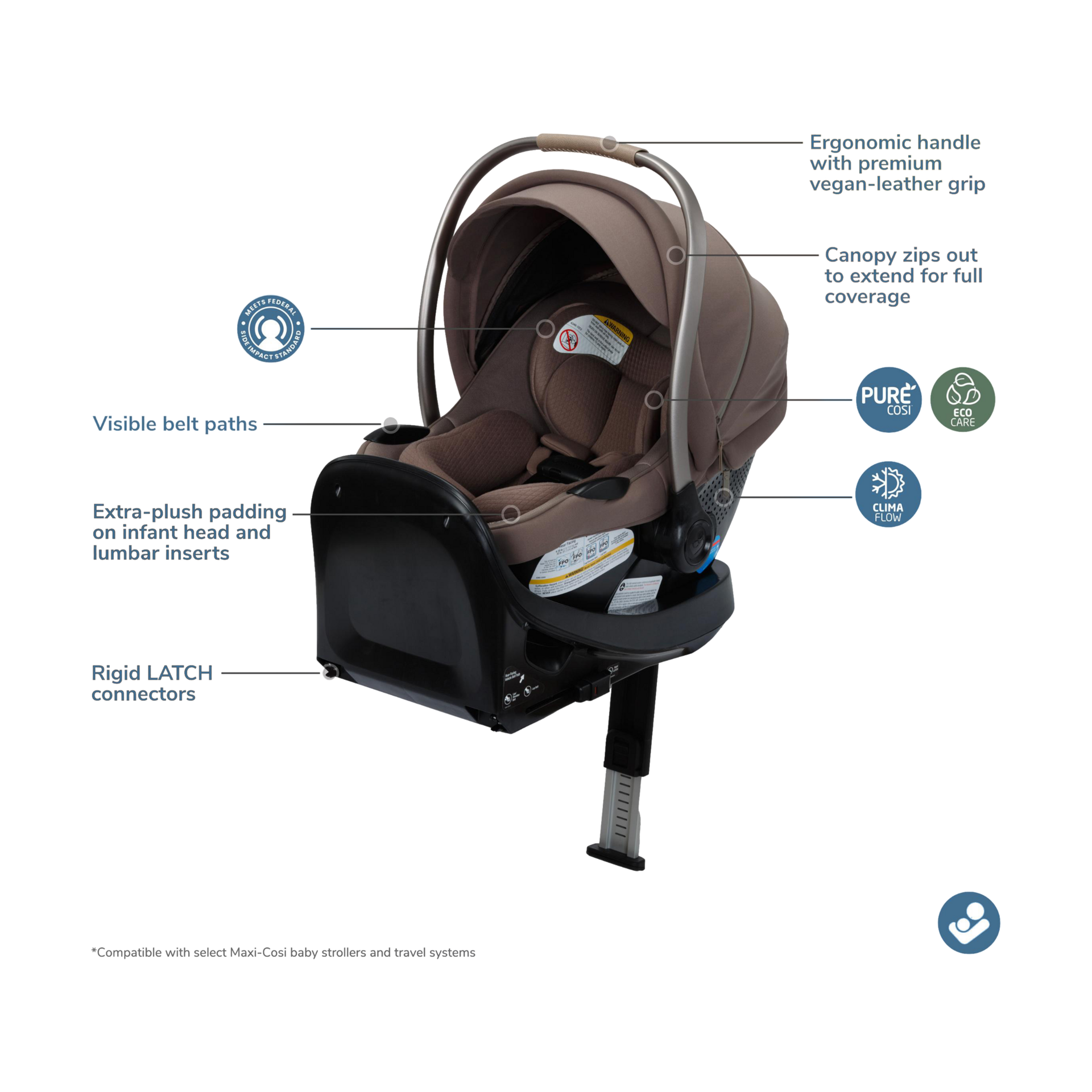 Maxi-Cosi Ambra Infant Car Seat - Truffle.