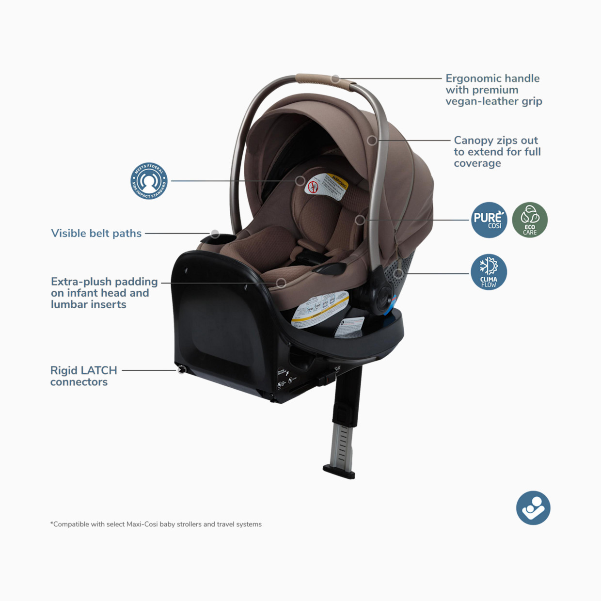 Maxi-Cosi Ambra Infant Car Seat - Truffle.