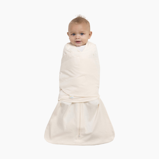 Halo SleepSack Swaddle Organic Cotton - Cream, Newborn.