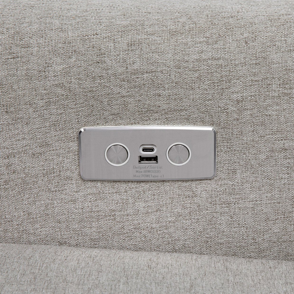 babyletto Kiwi Electronic Recliner and Swivel Glider - Performance Grey Eco Weave.