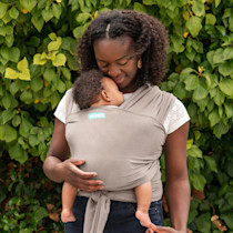 Moby Baby Wrap Carrier Element for Newborns to Toddlers (8-33lbs), Infant Sling Carrier, Ultra Lightweight & Hands Free Design, Adjustable for All Body Types (Taupe)