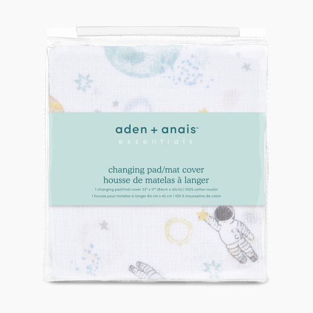 Aden + Anais Cotton Muslin Classic Changing Pad Cover - Space Explorers.