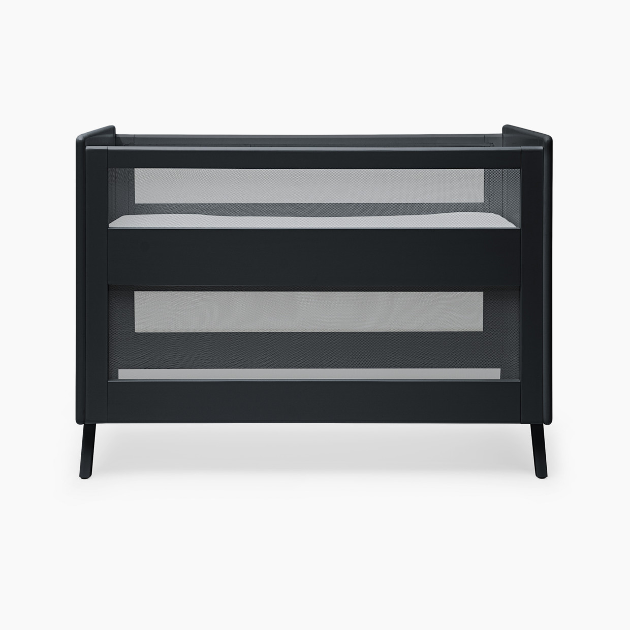 Halo 3-in-1 Breathable Mesh Convertible Crib with Conversion Kit - Black.