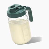 Willow - Glass Breastmilk Pitcher - Dishwasher Safe - 32oz Capacity - Wide Mouth Jar for Easy Transfer & Cleaning - Easy Pour Spout into Bottles or Breast Milk Storage Bags - Breastfeeding Essentials