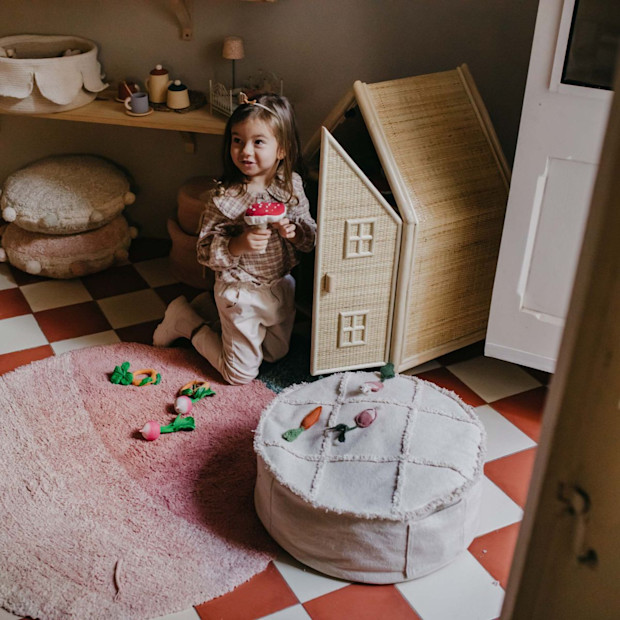 Lorena Canals Tic-Tac-Toe Pouf.