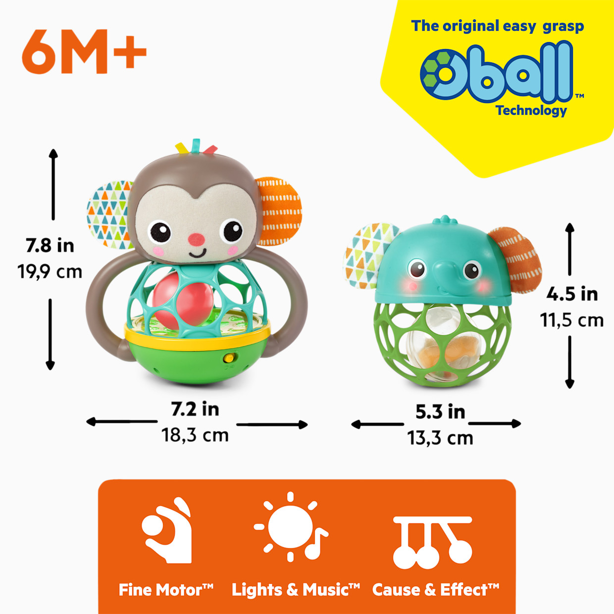 Baby Einstein Giggle & Rattle Gift Set - Monkey And Elephant.