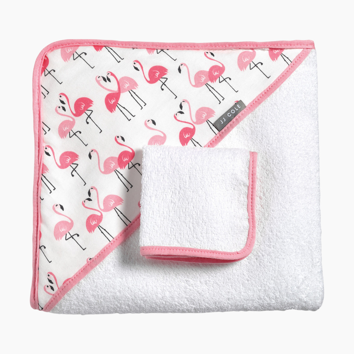 JJ Cole Hooded Towel Set - Flamingos.