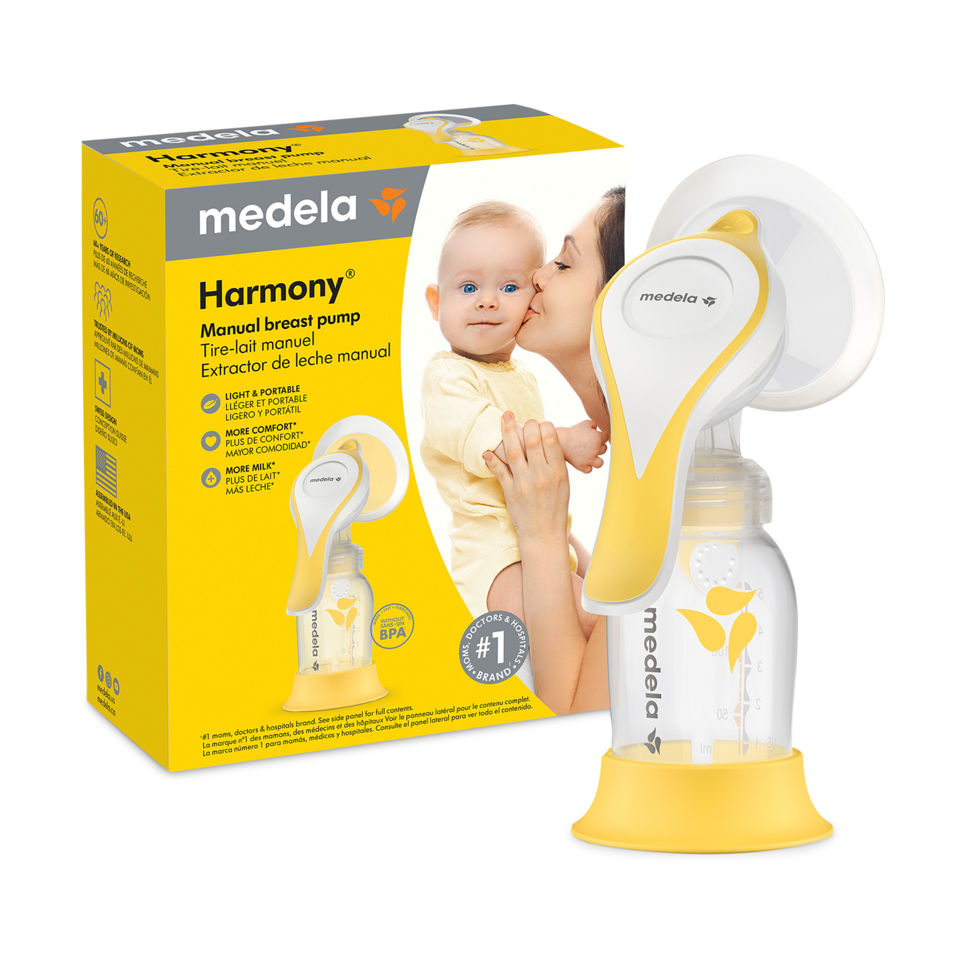 Medela Harmony Manual Breast Pump With Personalfit Flex.