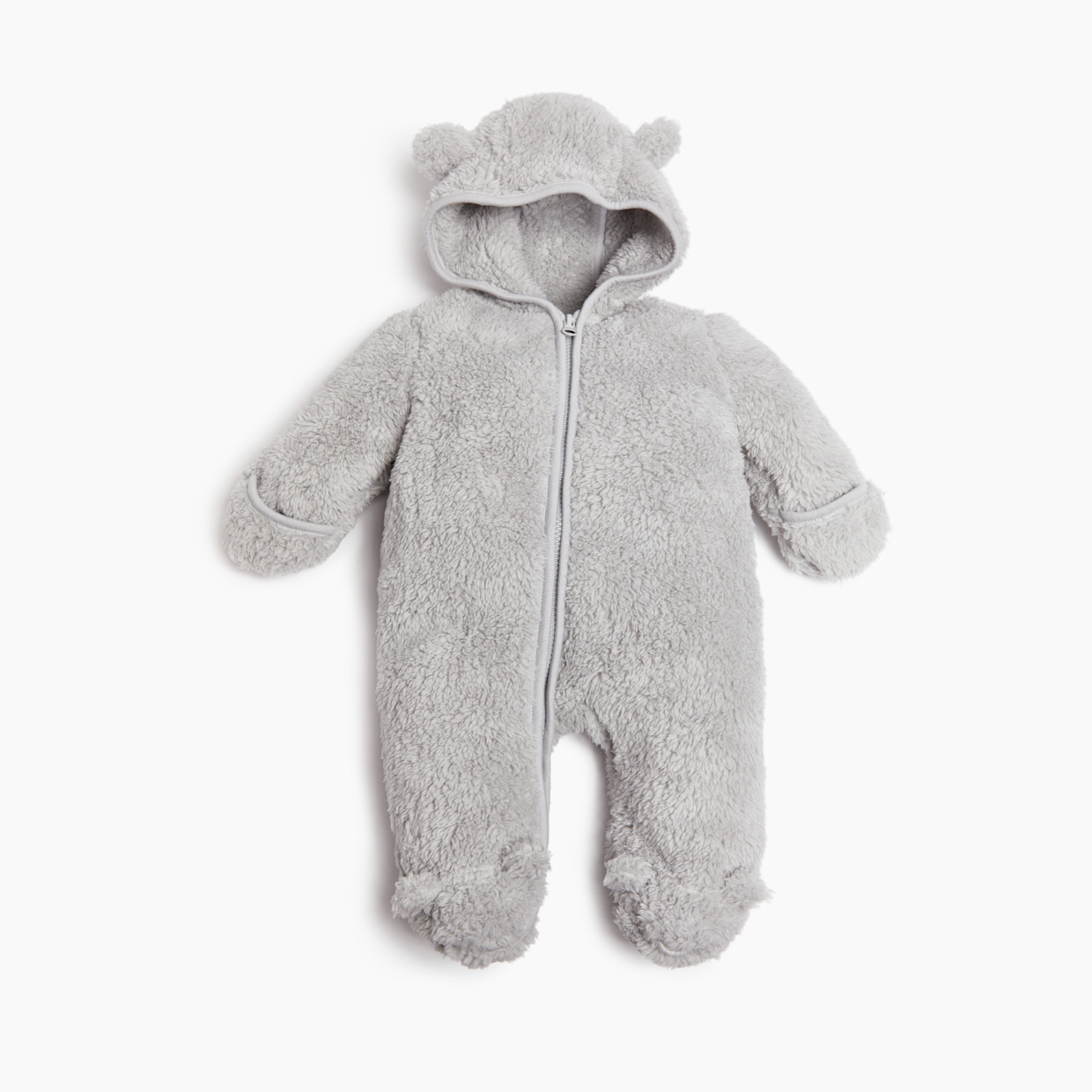 Small Story High Pile Fleece Bunting Grey 0 3 M Babylist Shop