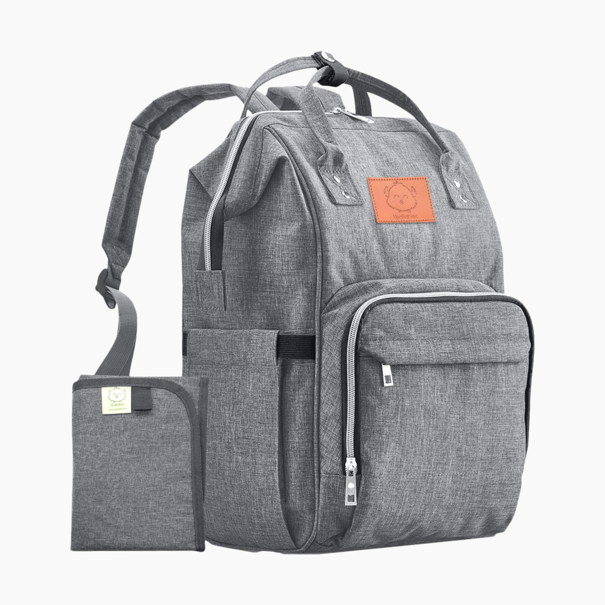 KeaBabies Original Diaper Backpack - Classic Gray.