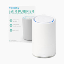 Frida Baby 3-in-1 Baby Air Purifier for Allergy Relief, Sound Machine for Sleeping + Nightlight, HEPA Filter Purifier for Bedroom with 3 Fan Speeds, Easy-Change Filter, Auto-Off Timer