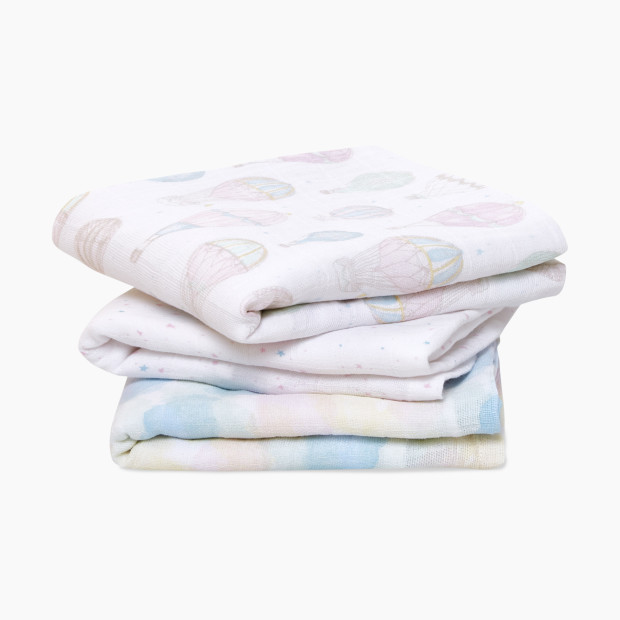 Aden + Anais Organic Muslin Squares (3 Pack) - Above The Clouds.