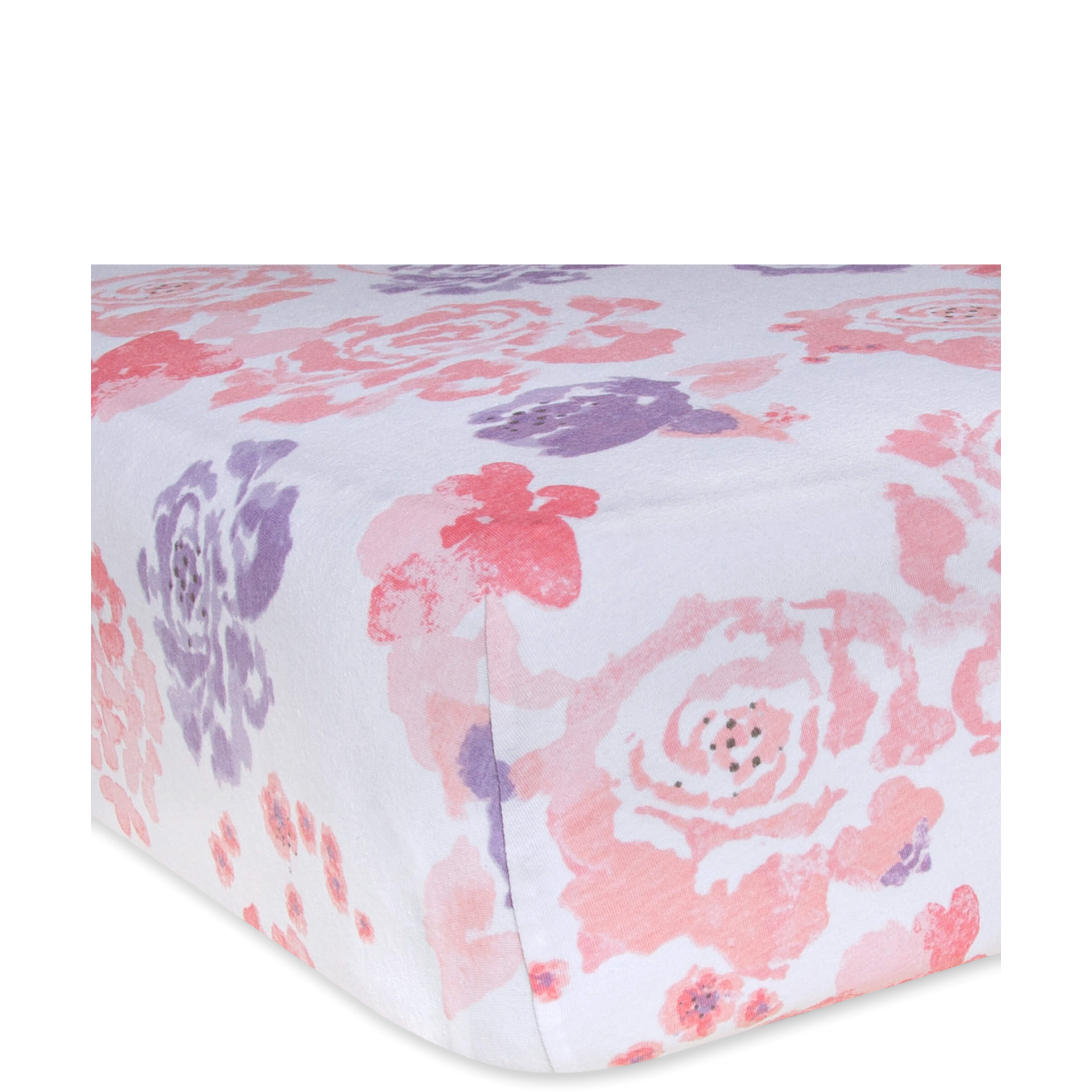 Burt's Bees Baby Organic Cotton Jersey Fitted Crib Sheet Spring Roses