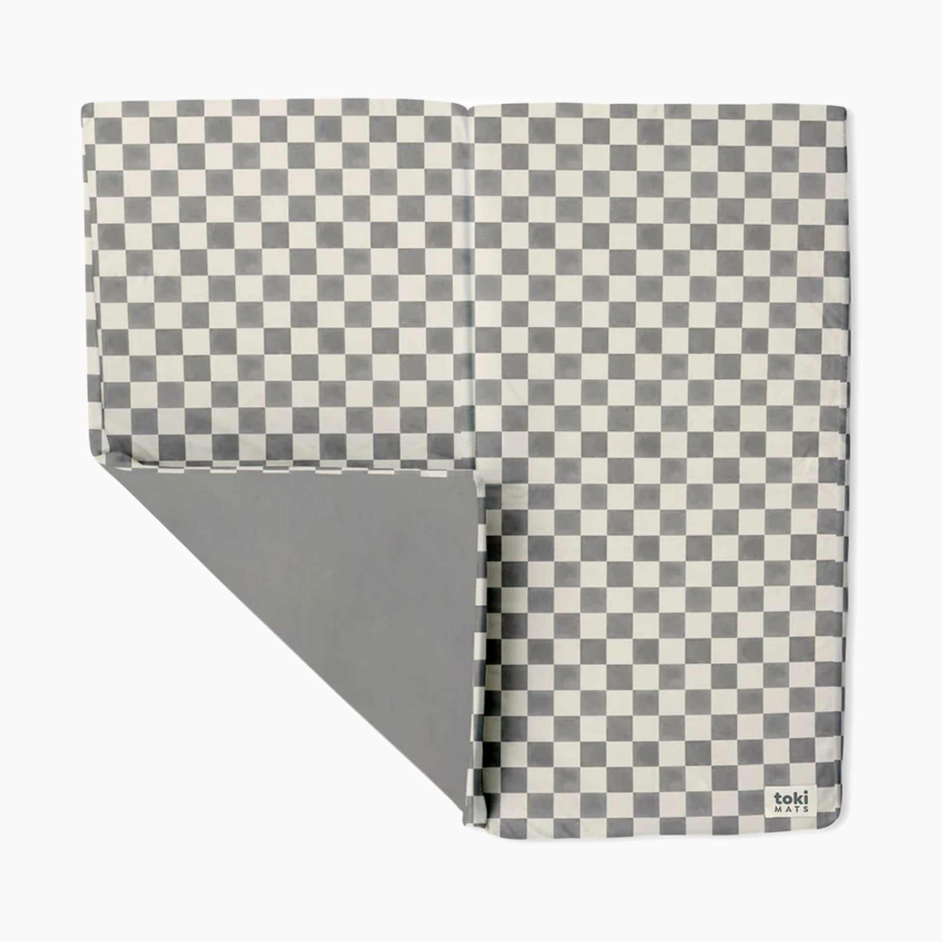 Toki Kids Standard Organic Cotton Play Mat - Checker Toffee