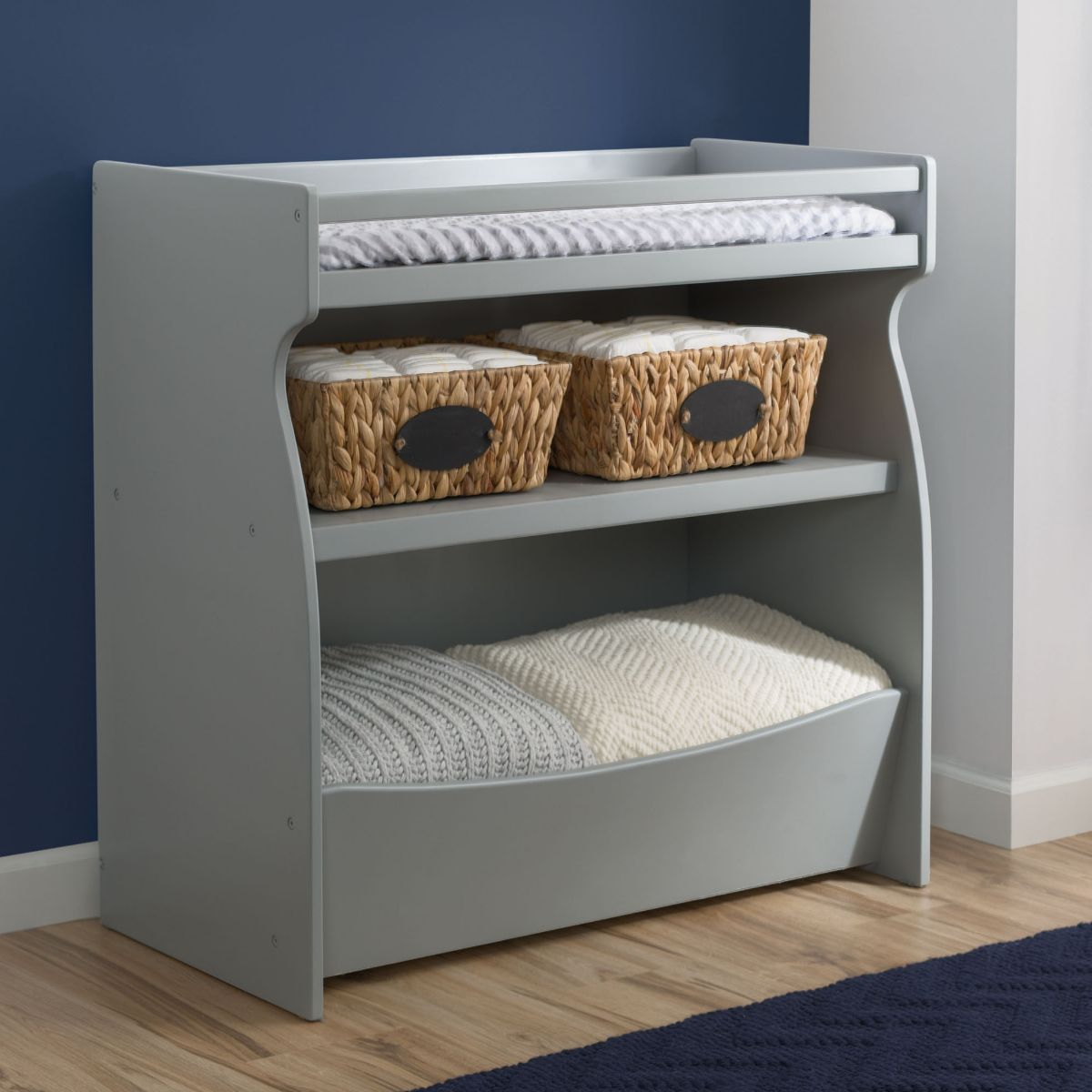 Delta Children Gateway 2in1 Changing Table & Storage Unit Grey