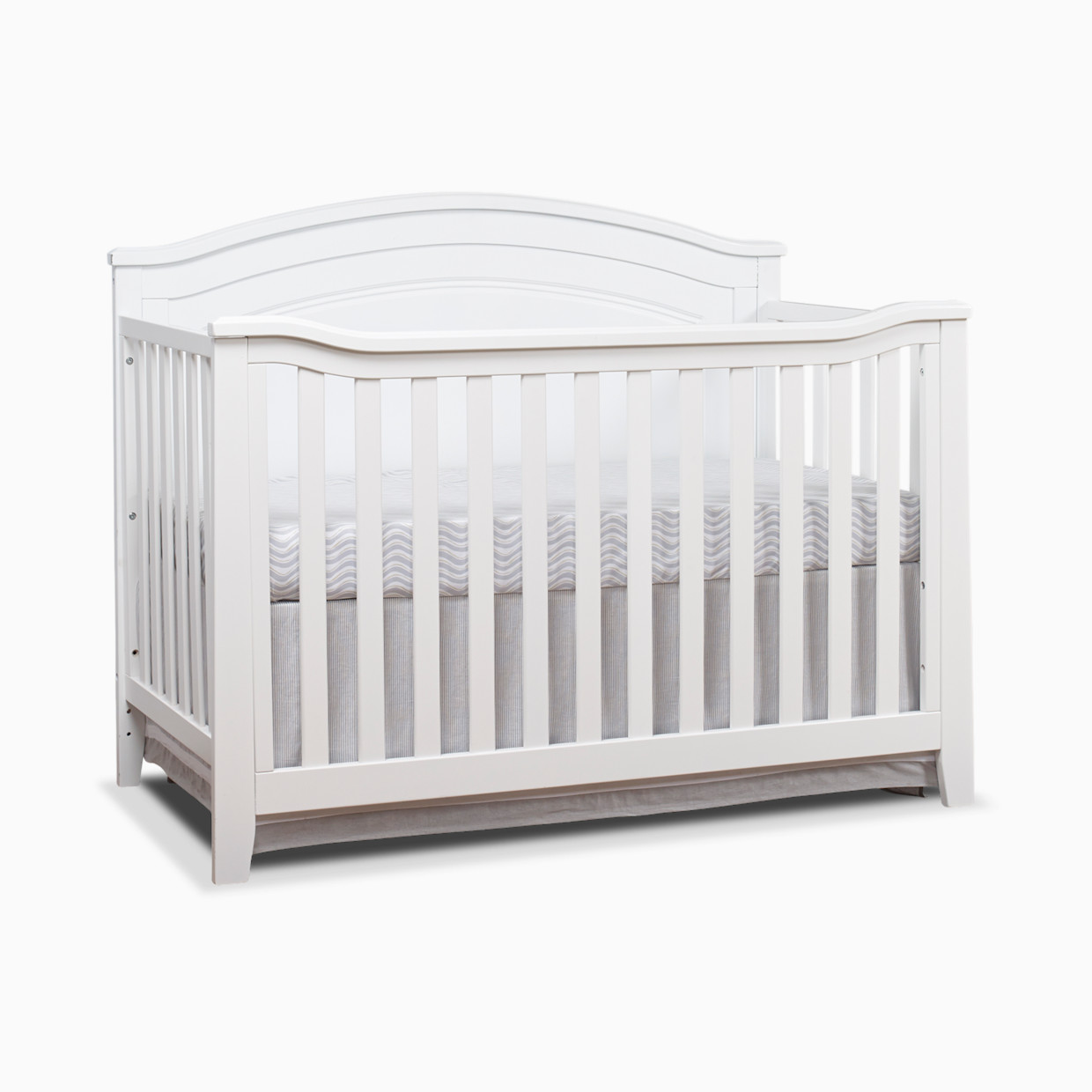 Sorelle Berkley Round Top Panel Crib - White.