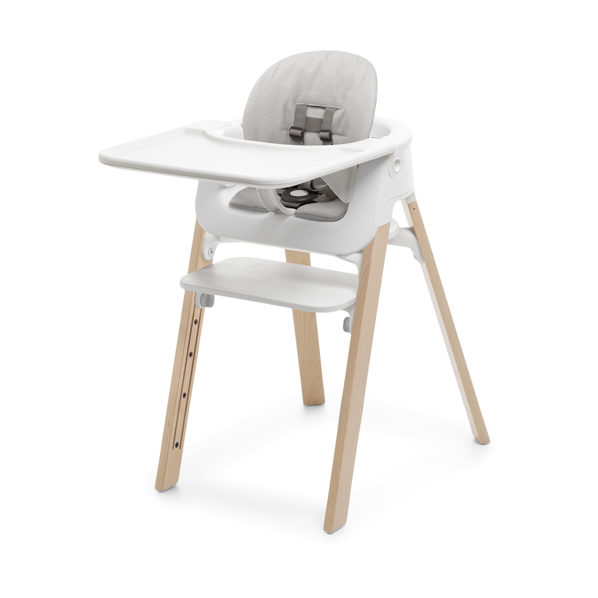 Chair Only Stokke Steps 5-in-1 Adjustable Baby High Chair Black Oak Legs and Black Seat 