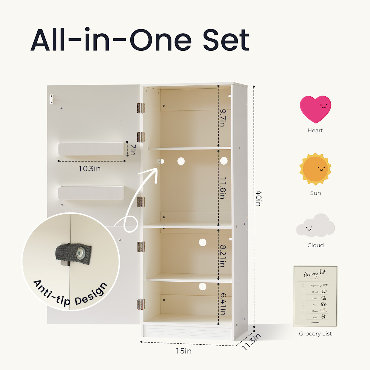 Tiny Land Cabinet Play Fridge.