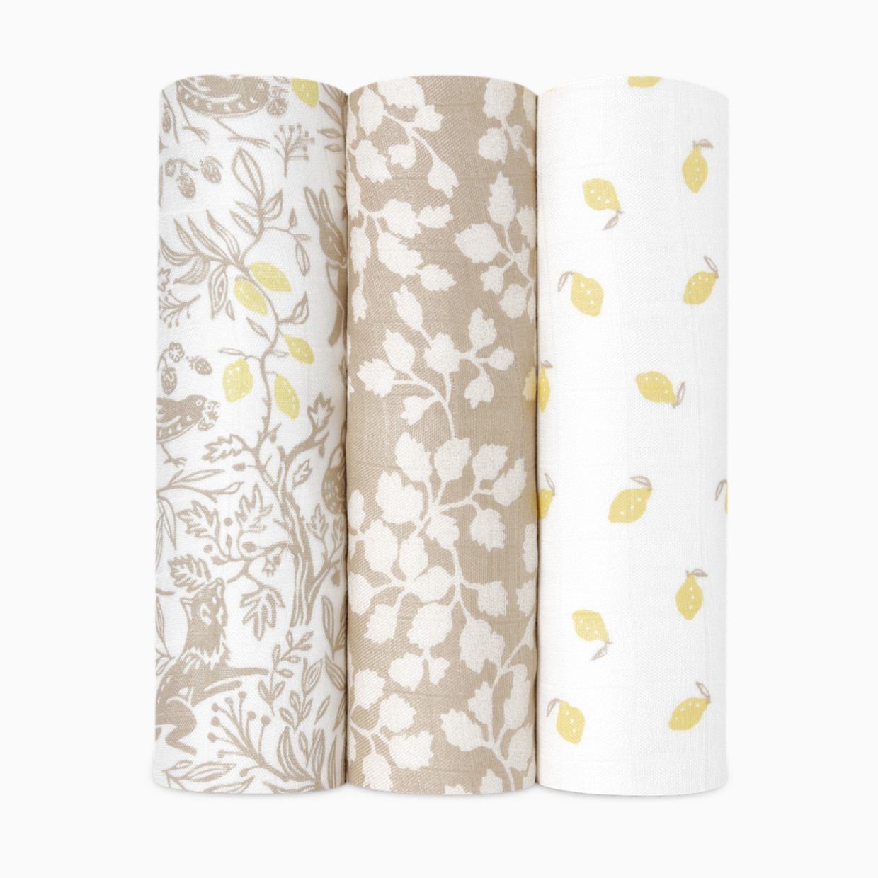 Aden + Anais Silky-Soft Swaddles 3-Pack - Natural Woodland.