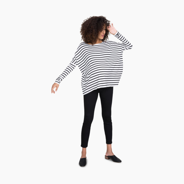 Hatch Collection The Longsleeve Tee - Black/White Stripe, 2.