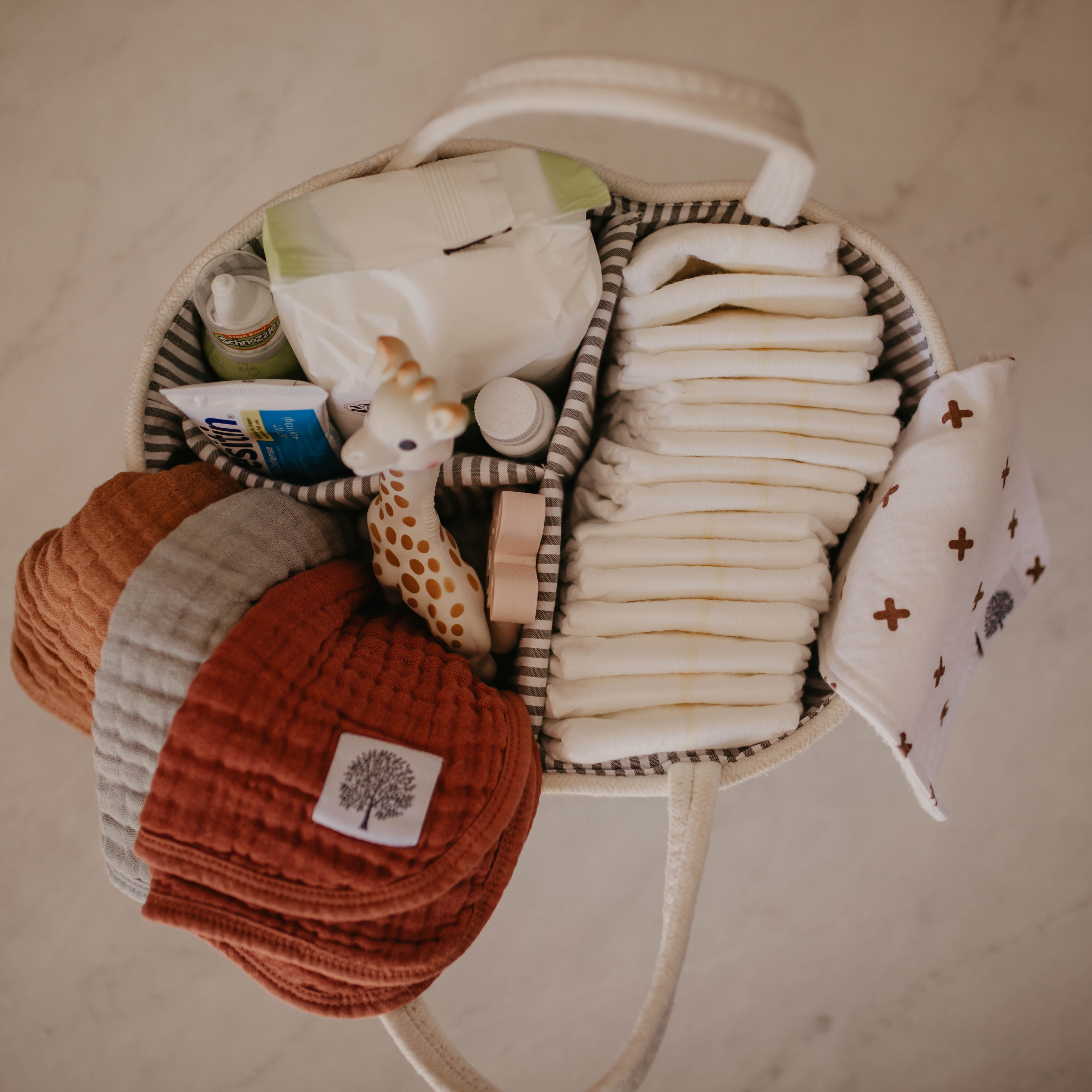 Parker Baby Co. Muslin Cotton Burp Cloths (4-Pack) - Gray Set.