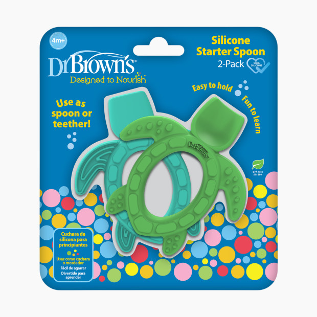 Dr. Brown's Silicone Turtle Teether/Starter Spoon - 2.