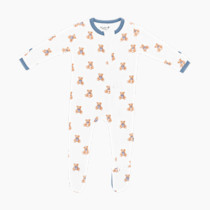 Zippered Footie in Teddy Bear