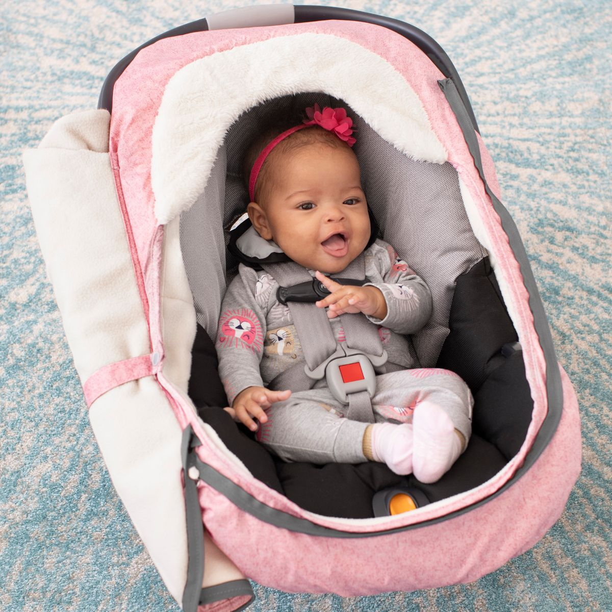 Skip Hop Stroll & Go Car Seat Cover - Pink Heather.