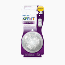 Philips AVENT Natural Baby Bottle Medium Flow Nipple 3M+, One Size, 2 Count