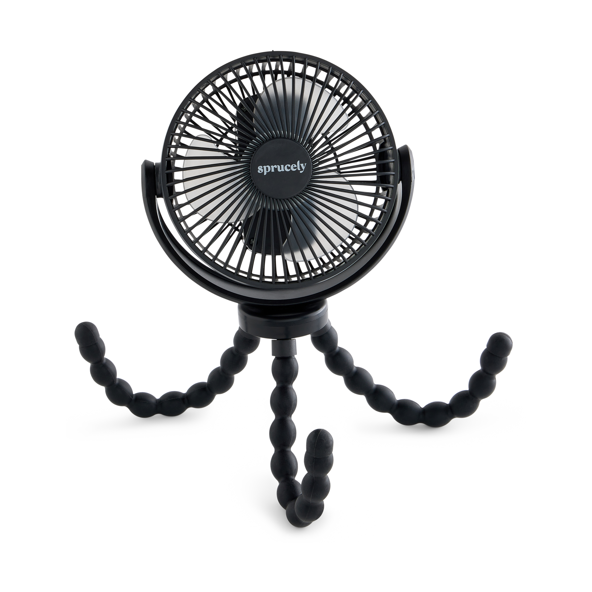 Sprucely Portable Stroller Fan - Black.